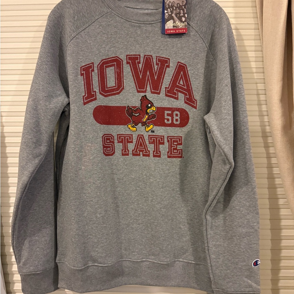 Champion Gray Iowa State Crewneck Sweater